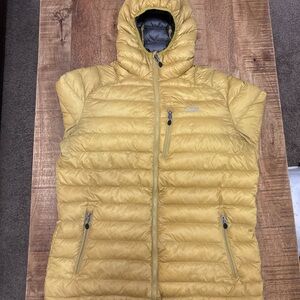 Yellow Hooded Puffer Vest